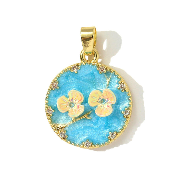 Angel Number 1111 Pendant | Enamel Flower Boot Fashion Charm