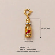 Stainless Steel Trendy Design Valentine Zircon Pendant