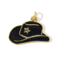 Colorful Wine Boot Pendant | Enamel Horseshoe Cowboy Charm