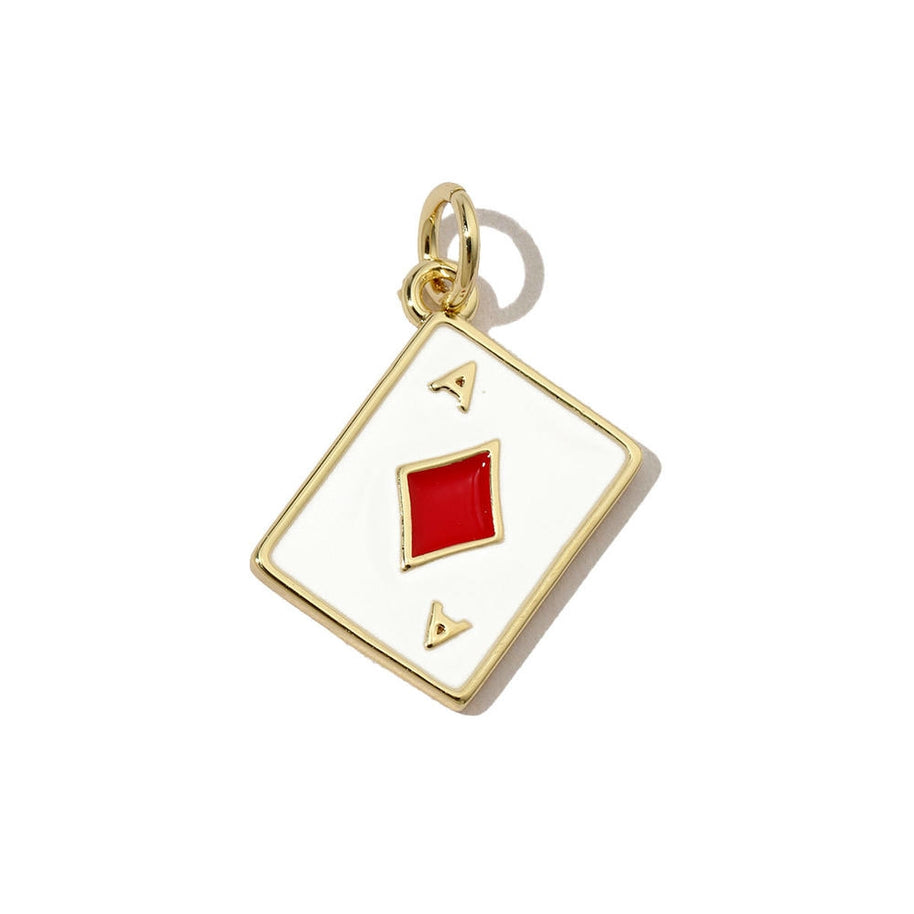Modern Dice Love Pendant | Enamel Poker Heart Charm