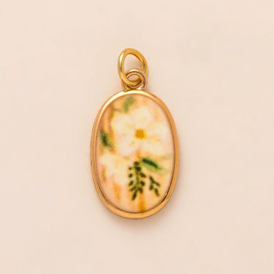 Colorful Pumpkin Bird Enamel Pendant 18K Gold Plated Women