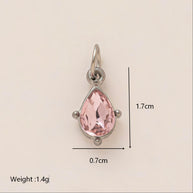 Pink Heart Lock DIY Shoe Charm 18K Gold Steel JX26041249GK