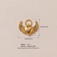 Stainless Steel Trendy Design Valentine Zircon Pendant