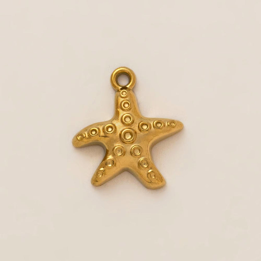 DIY Sea Creatures Pendant Steel 18K Gold Plated Women