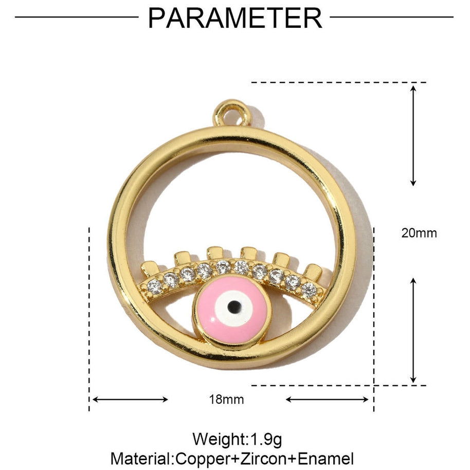 Watermelon Pendant | Lucky Four Leaf Clover Star Charm