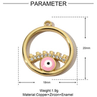 Watermelon Pendant | Lucky Four Leaf Clover Star Charm