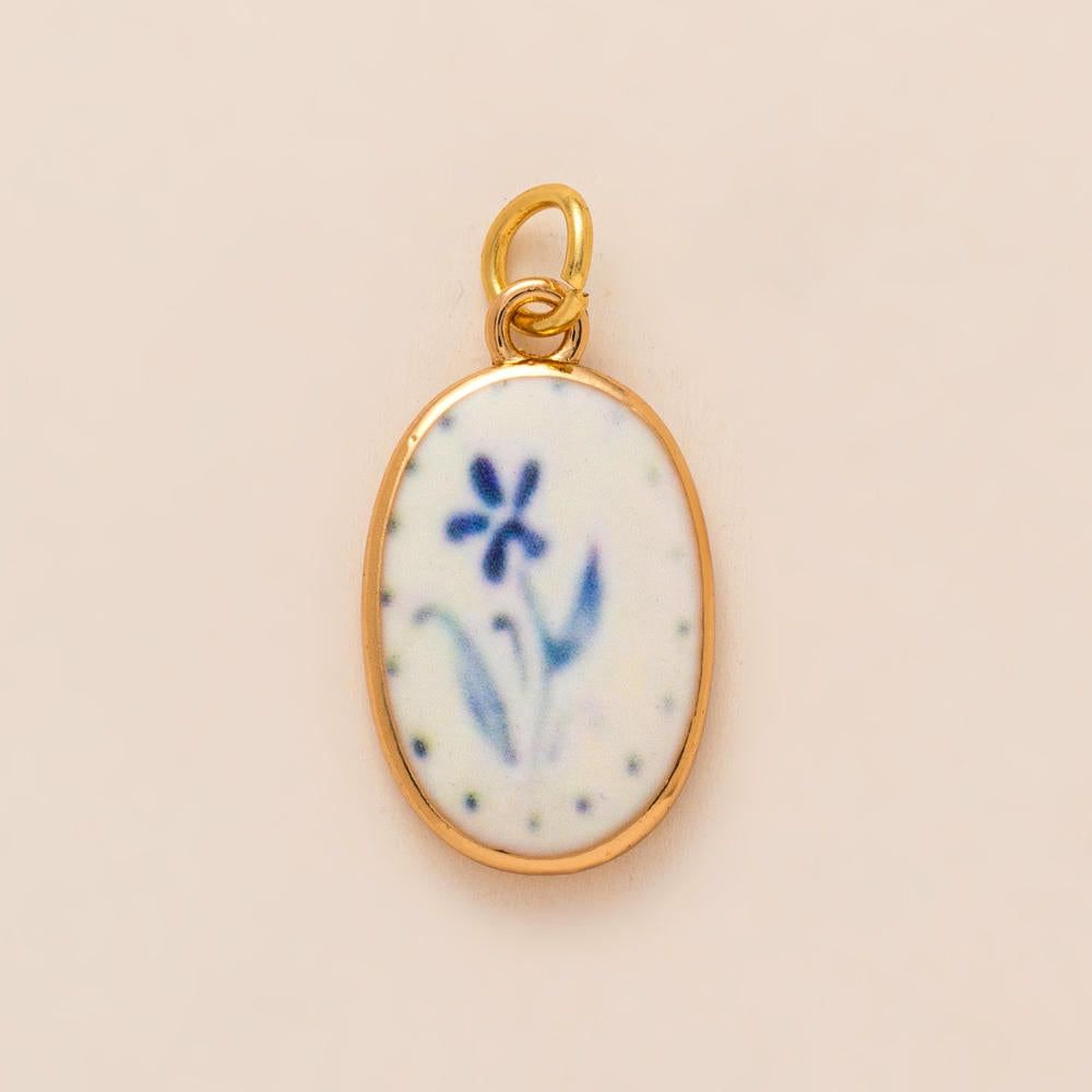 Colorful Pumpkin Bird Enamel Pendant 18K Gold Plated Women