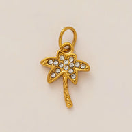 18K Gold Shoe Charm Stainless Steel DIY JX26041237GK