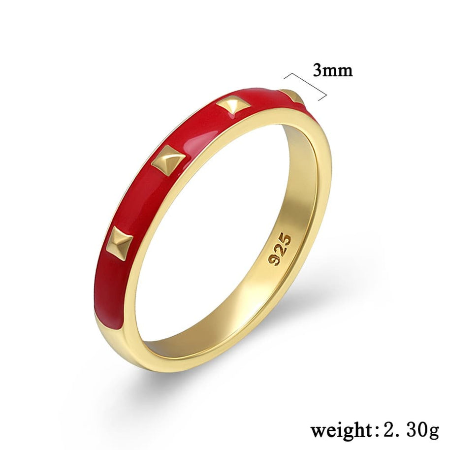 Red Enamel Ring