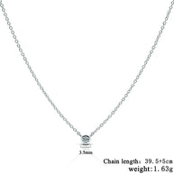 Sterling Silver Bezel Necklace