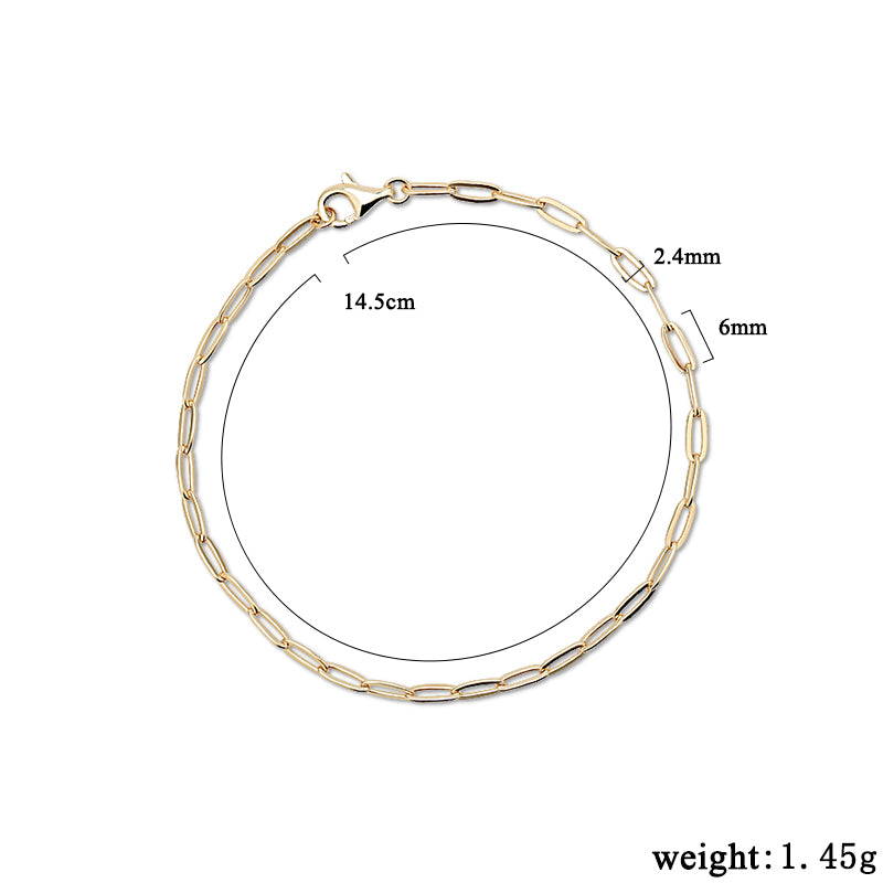 Dainty Paperclip Bracelet
