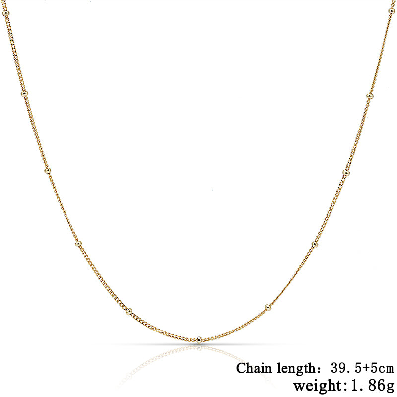 1mm Spheres Chain Necklace
