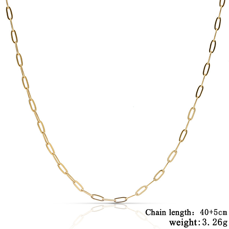 Silver Paperclip Chain Necklace