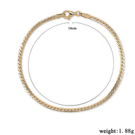 1.8mm Serpentine Chain Bracelet