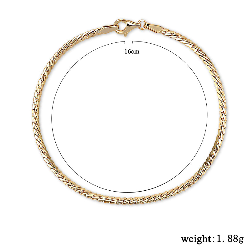 1.8mm Serpentine Chain Bracelet
