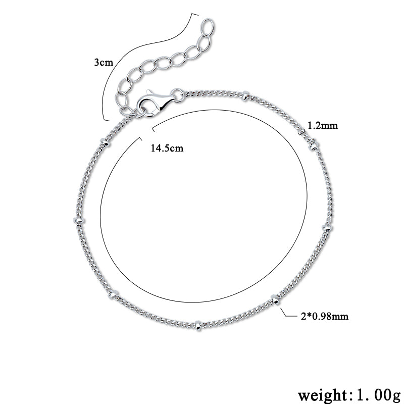 1.5mm Spheres Chain Bracelet