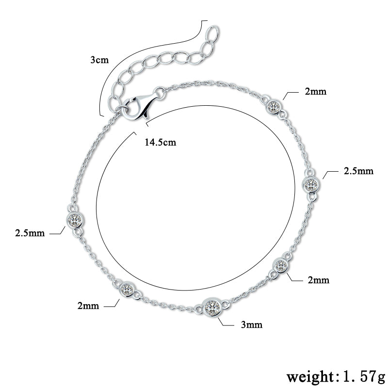 CZ Station Bracelet