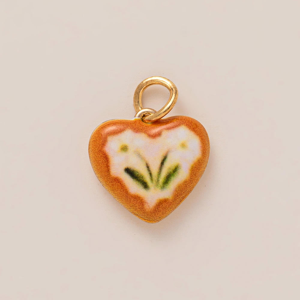 Colorful Pumpkin Bird Enamel Pendant 18K Gold Plated Women