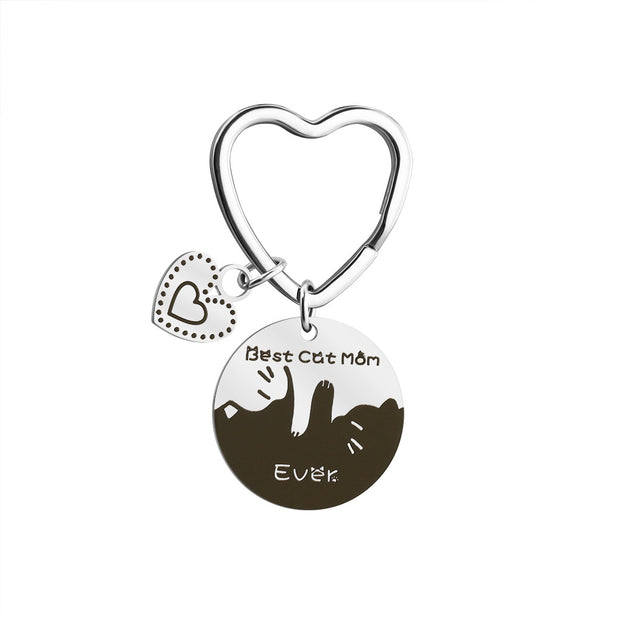 Heart Keychain | Stainle Steel Engrave | Couple Gift