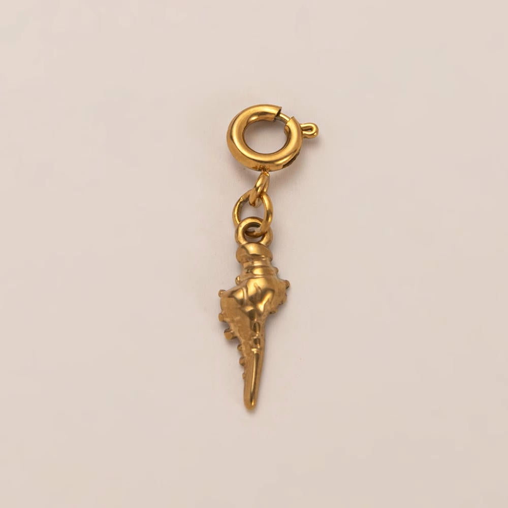 DIY Sea Creatures Pendant Steel 18K Gold Plated Women