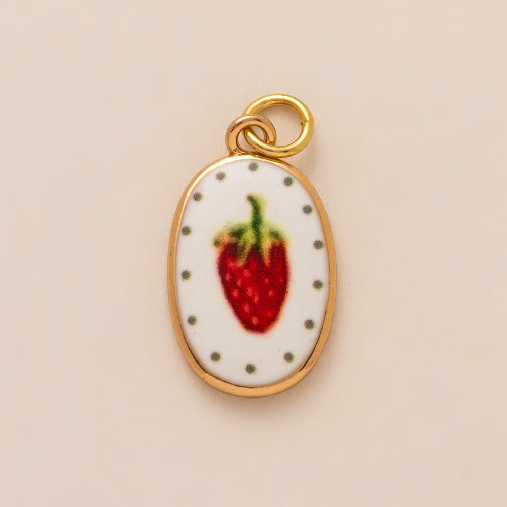 Colorful Pumpkin Bird Enamel Pendant 18K Gold Plated Women