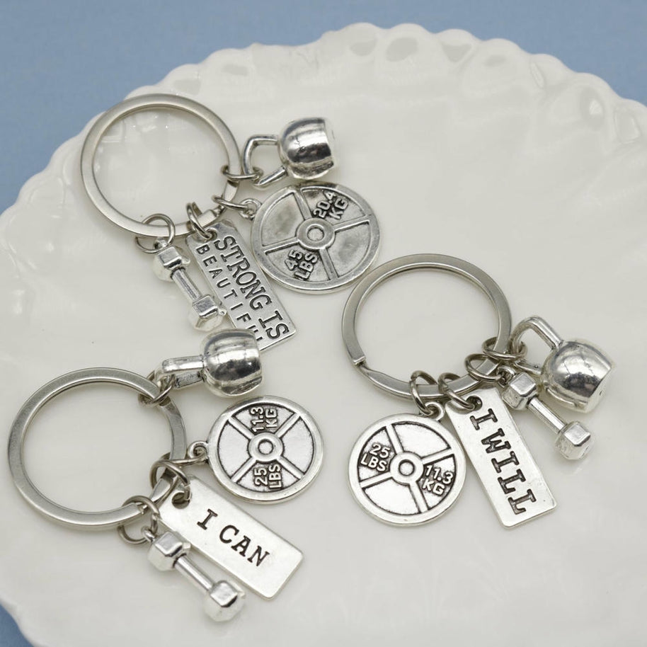 Dumbbell Keychain | Gym Fitne Charm | Classical Couple Gift