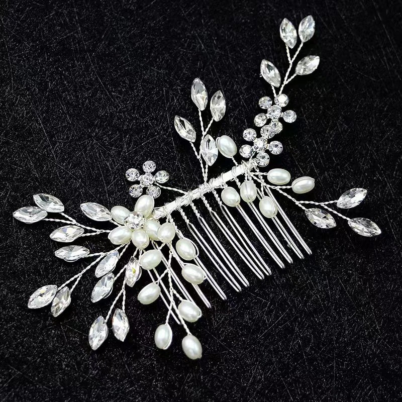 Pearl Flower Bridal Hair Comb |  Wedding Hair Accessory