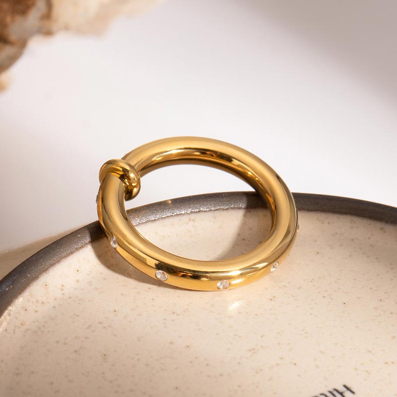 Gold Plated Stainless Steel Ring Band