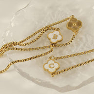 Initial Clover Bracelet