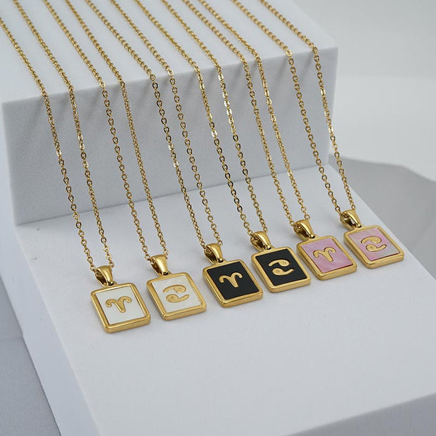 Square Zodiac Necklace JZ301-3