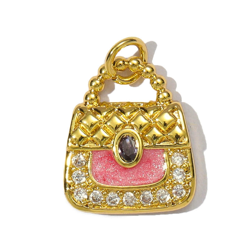Bow Flower Pendant | French Vintage Zircon Necklace Charm
