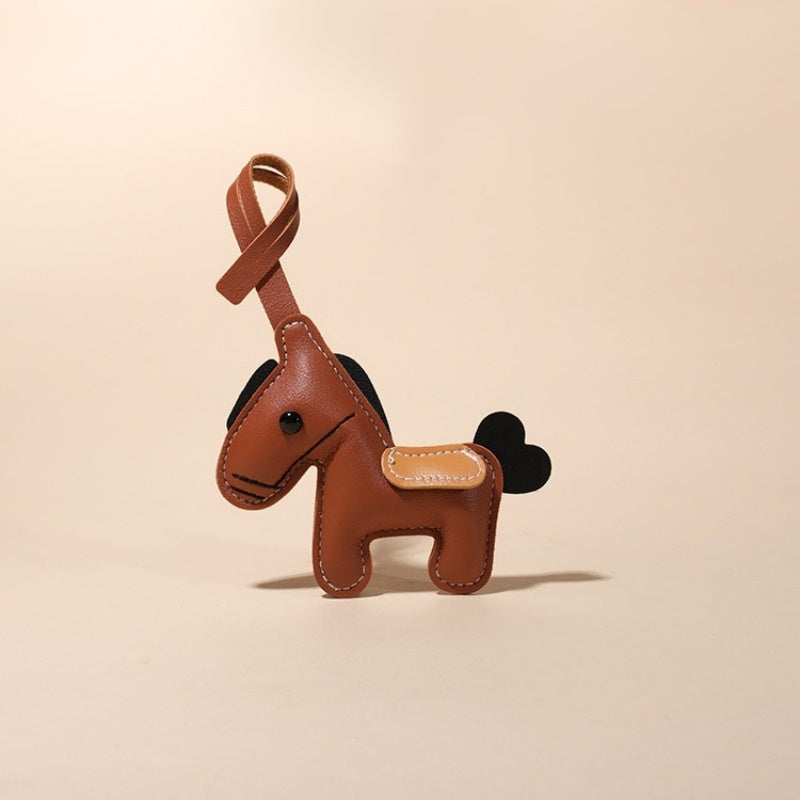 Couple Horse Keychain | Cute PU Leather Bag Charm Gift