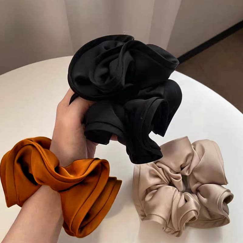 Brown Satin Hair Tie JBLF01