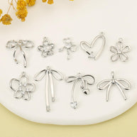 Gold Plated Bow Pendant | 18K Gold Jewelry Finding