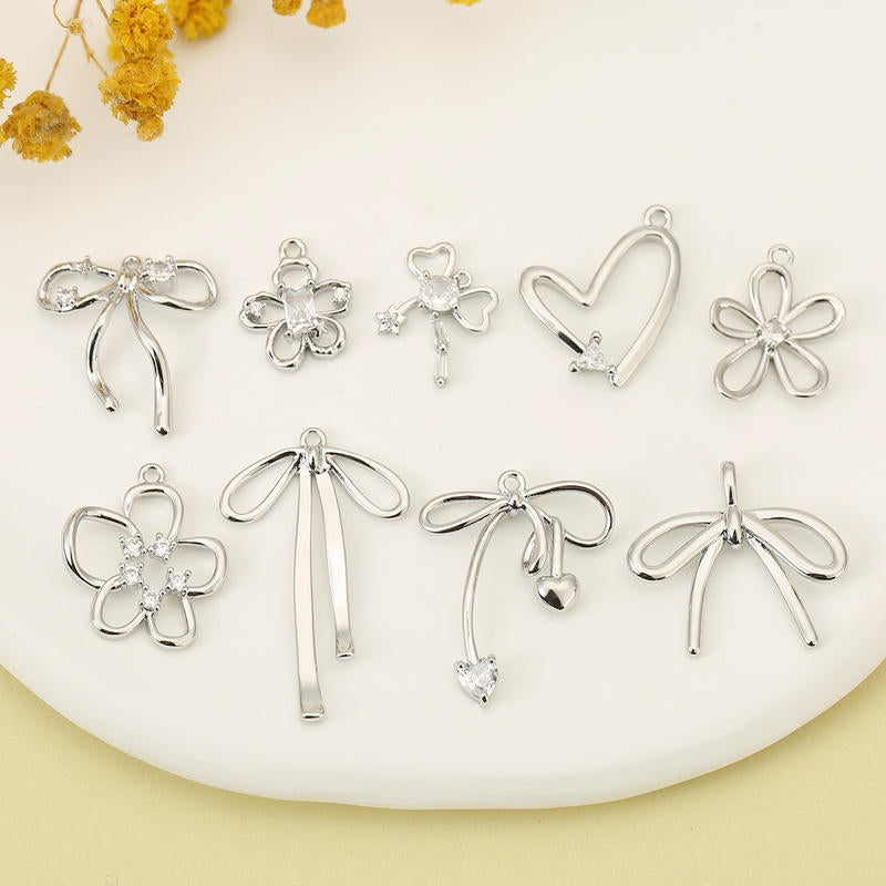 Gold Plated Bow Pendant | 18K Gold Jewelry Finding