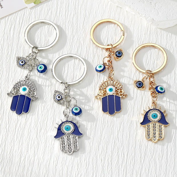 Evil Eye Keychain | Turkish Blue Charm | Drop Pendant