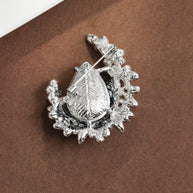 Moonstone Brooch | Crystal Gem Pin | Vintage Luxury JXBS424