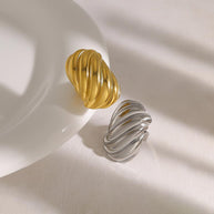Ribbed Open Ring