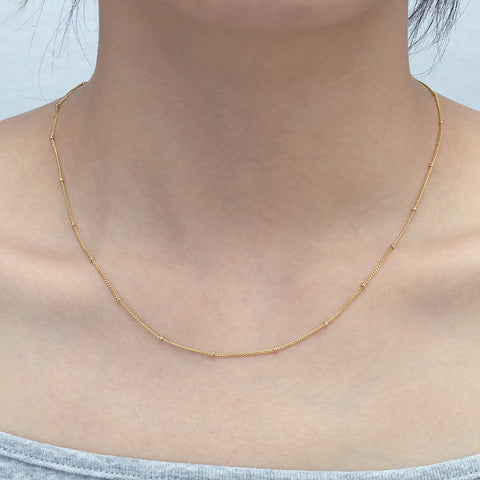 1mm Spheres Chain Necklace