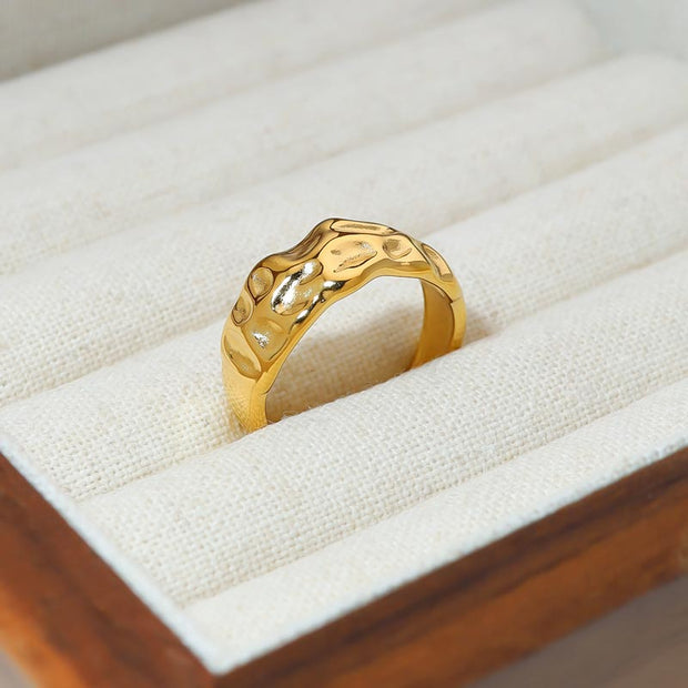 Wide Textured Open Ring JSR21082501G