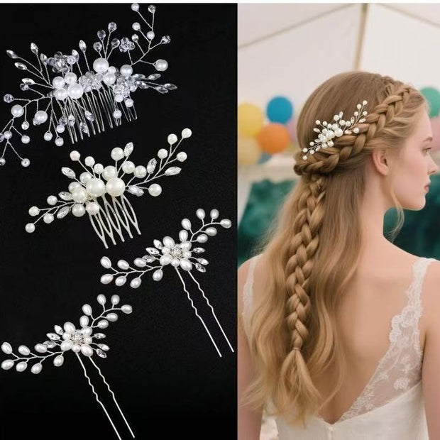 Pearl Rhinestone Bridal Hair Comb | Wedding Hair Accessory