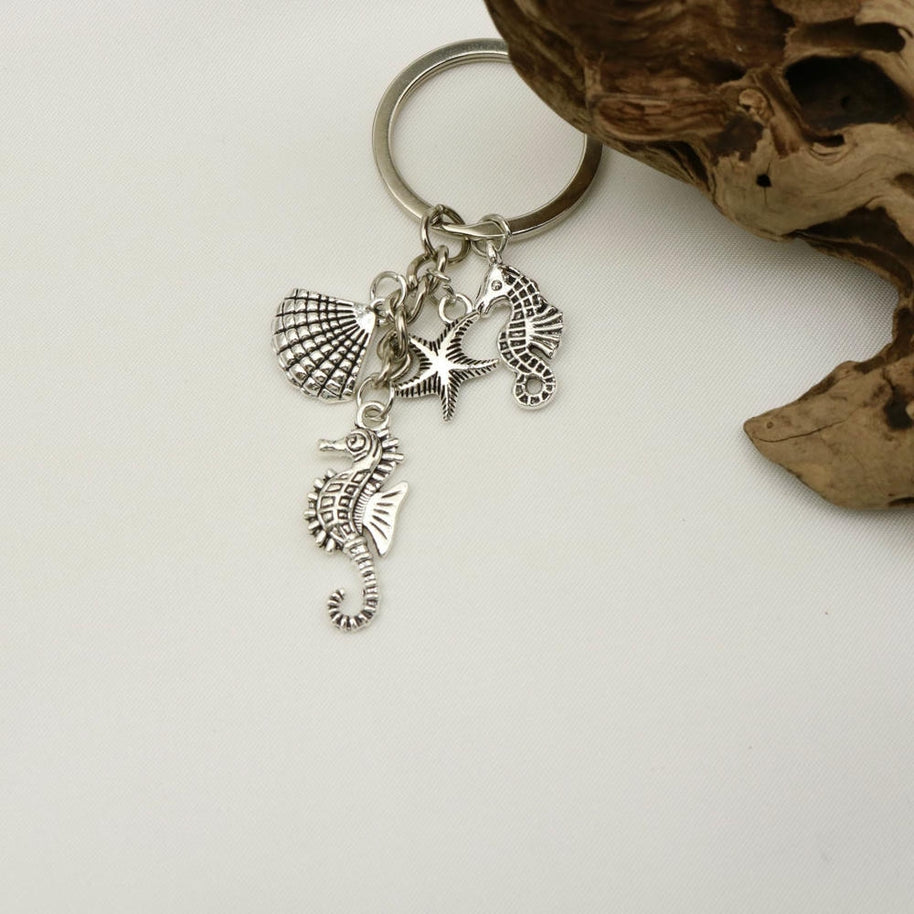 Turtle Keychain | Creativity Sea Animal Charm | Vintage Metal