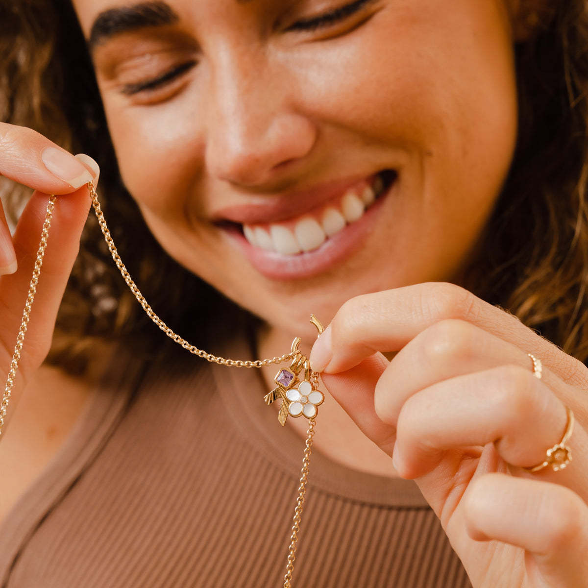 European Colorful 12 Birthstones Pendant Zircon DIY Charm