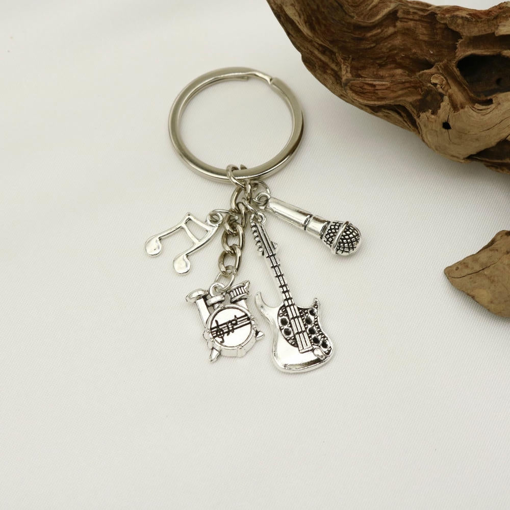 Guitar Keychain | Music Instrument Charm | Rock Gift