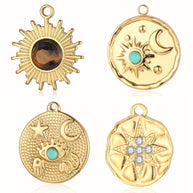 Sun Moon Pendant | Bohemian Star Charm Festival Jewelry