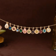 DIY Adjustable Chain 12 Birthstones Pendant JX010404GK