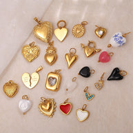 Stainless Steel Heart Pendant DIY Accessory Tarnish Resistant