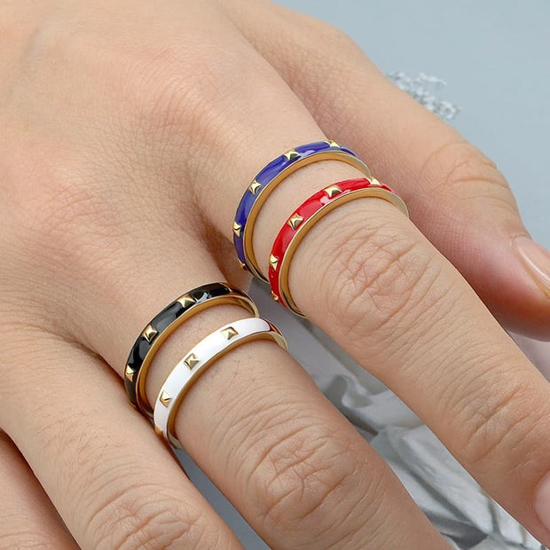 Red Enamel Ring