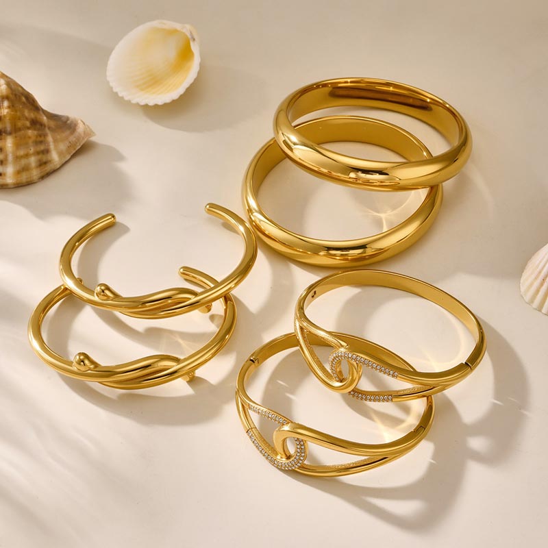 Trendy Geometric Open Bangle
