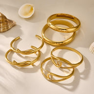Trendy Geometric Open Bangle